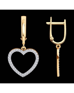 Серьги из золота с фианитами Sokolov