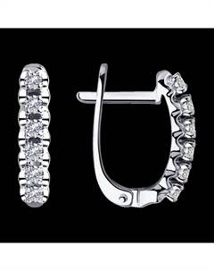 Серьги из белого золота с бриллиантами Sokolov