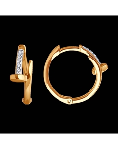 Серьги из золота с фианитами Sokolov
