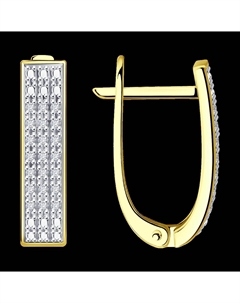 Серьги из желтого золота с бриллиантами Sokolov