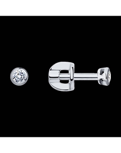 Серьги из белого золота с бриллиантами Sokolov