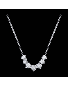 Колье из белого золота с бриллиантами выращенными Sokolov