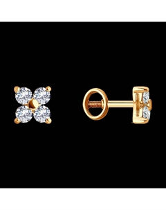 Серьги из золота с фианитами Sokolov