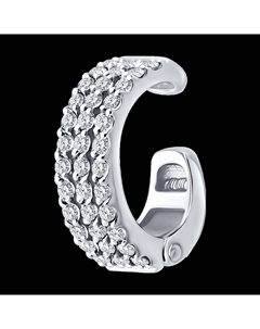 Серьга из белого золота с бриллиантами Sokolov