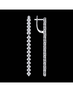 Серьги из белого золота с бриллиантами Sokolov