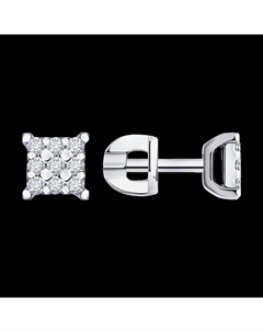 Серьги из белого золота с бриллиантами Sokolov