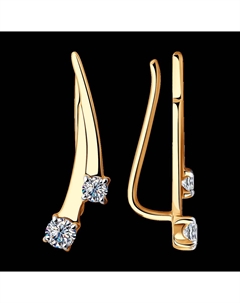 Серьги из золота с фианитами Sokolov