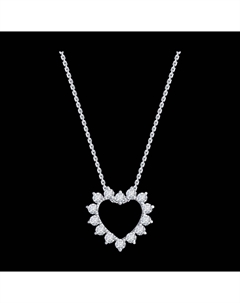 Колье из белого золота с бриллиантами выращенными Sokolov