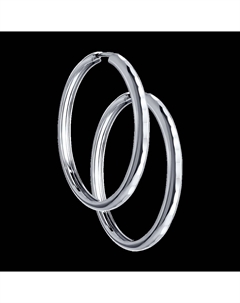 Серьги конго из серебра с алмазной гранью Sokolov