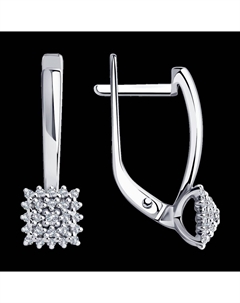 Серьги из белого золота с бриллиантами Sokolov