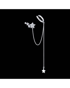 Серьга из серебра с фианитами Sokolov