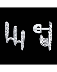 Серьги из белого золота с бриллиантами Sokolov