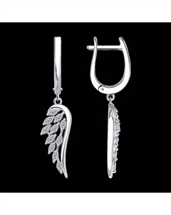 Серьги из белого золота с бриллиантами Sokolov