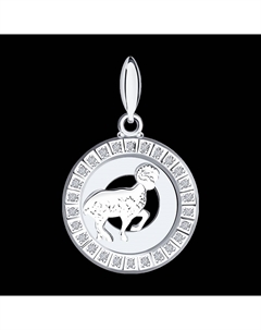 Подвеска знак зодиака из серебра с фианитами Sokolov