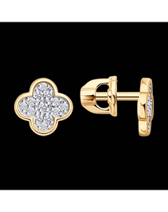 Серьги из золота с фианитами Sokolov