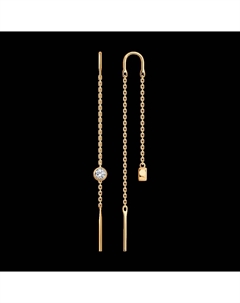 Серьги из золота с фианитами Sokolov