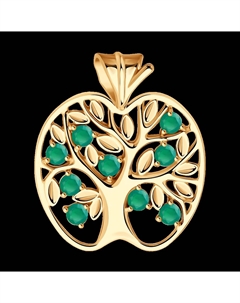 Подвеска из золота с агатами Sokolov