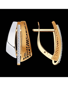 Серьги из золота с фианитами Sokolov