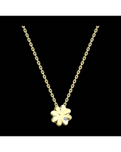 Колье из желтого золота с фианитом Sokolov