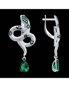 Серьги из серебра с фианитами Sokolov