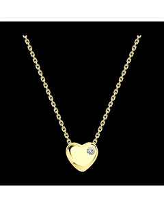 Колье из желтого золота с фианитом Sokolov