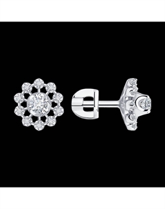 Серьги из белого золота с бриллиантами Sokolov