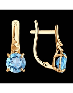 Серьги из золота с голубыми топазами Sokolov