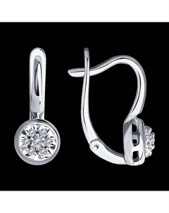 Серьги из белого золота с бриллиантами Sokolov
