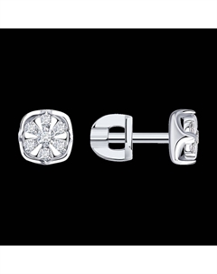 Серьги из белого золота с бриллиантами Sokolov