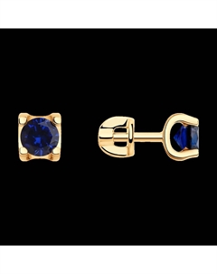 Серьги из золота с корундами Sokolov