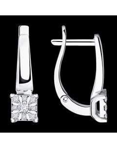 Серьги из белого золота с бриллиантами Sokolov