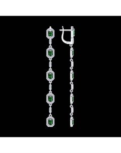 Серьги из серебра с фианитами Sokolov