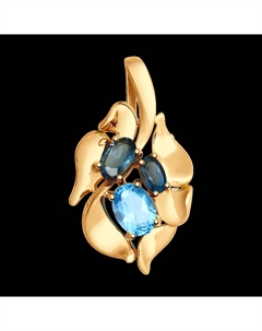 Подвеска из золота с голубым и синими топазами Sokolov