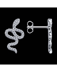 Серьги из серебра с фианитами Sokolov