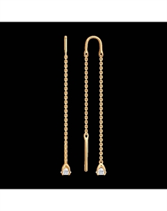 Серьги из золота с фианитами Sokolov