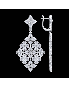 Серьги из серебра с фианитами Sokolov