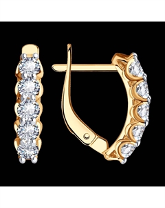 Серьги из золота с фианитами Sokolov