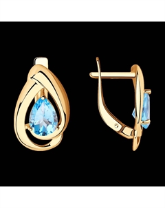 Серьги из золота с голубыми топазами Sokolov