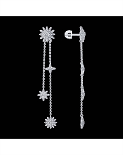 Серьги из белого золота с бриллиантами Sokolov