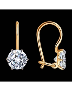 Серьги из золота с фианитами Sokolov