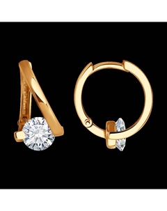 Серьги из золота с фианитами Sokolov