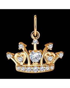 Подвеска из золочёного серебра с фианитами Sokolov