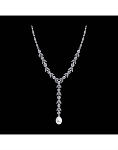 Колье из серебра с жемчугом и фианитами Sokolov