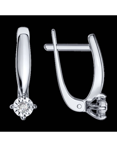 Серьги из белого золота с бриллиантами Sokolov