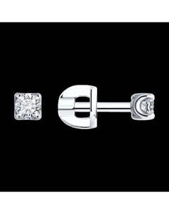 Серьги из белого золота с бриллиантами Sokolov