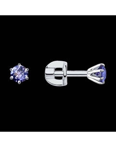 Серьги из белого золота с танзанитами Sokolov