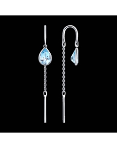 Серьги из белого золота с топазами Sokolov