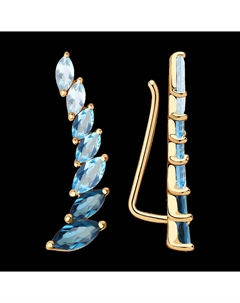 Серьги из золота с голубыми и синими топазами Sokolov