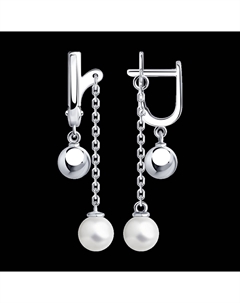 Серьги из серебра с жемчугом Sokolov