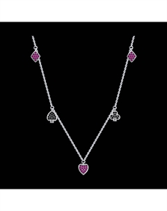 Колье из серебра с корундами и фианитами Sokolov